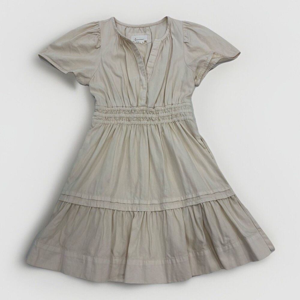 Anthropologie Dress Womens Size XS Somerset Mini Dress Cream Off White - Picture 3 of 9